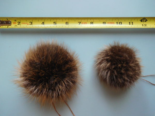 5'' and 4'' Beaver Fur Pom Pom  Parent and child matching combo pack - Image 5