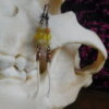 Marten Baculum (Penis) Bone Earring with yellow glass bead - Image 2